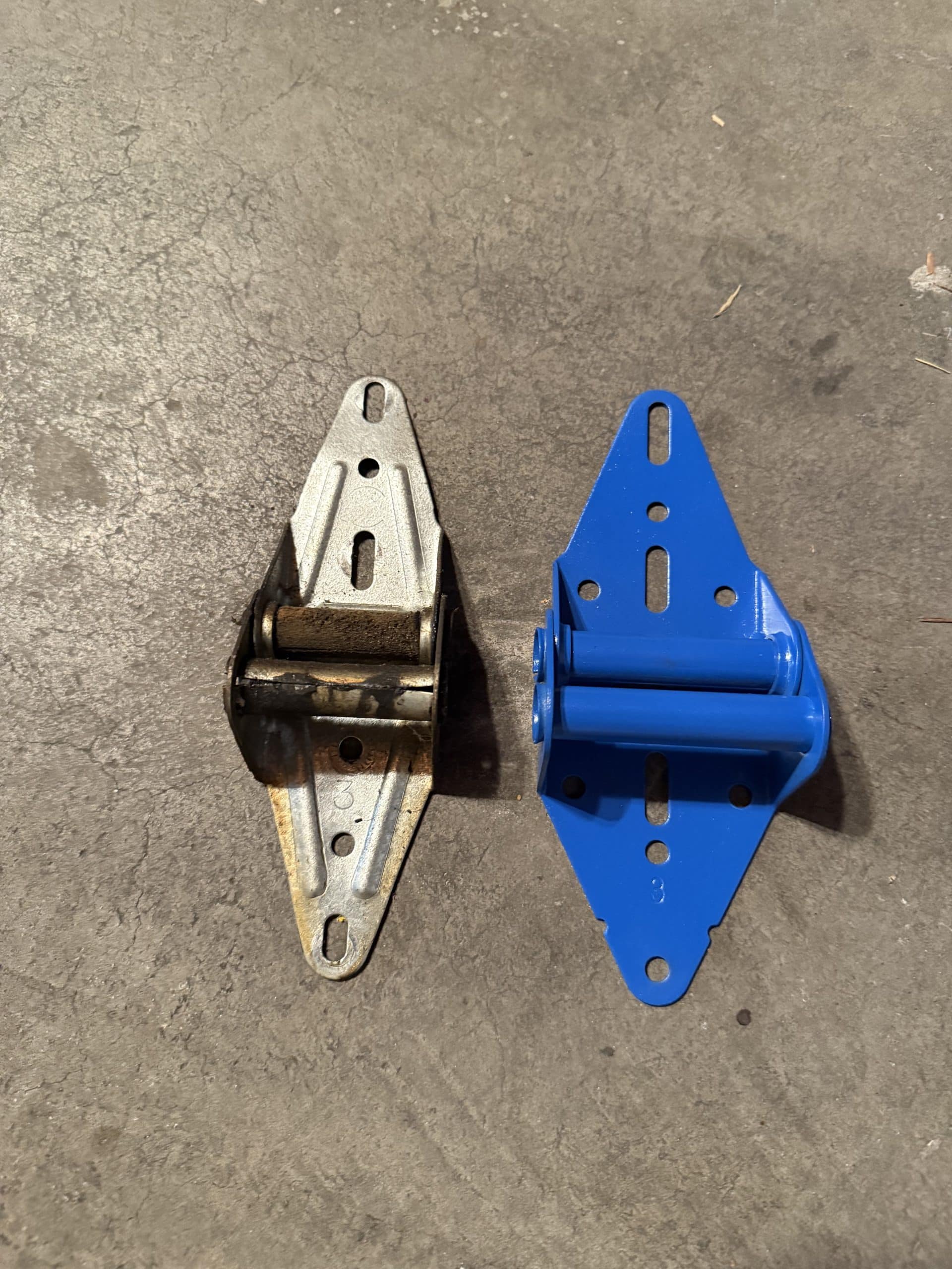 Power Coated Garage Door Hinge Color Upgrade